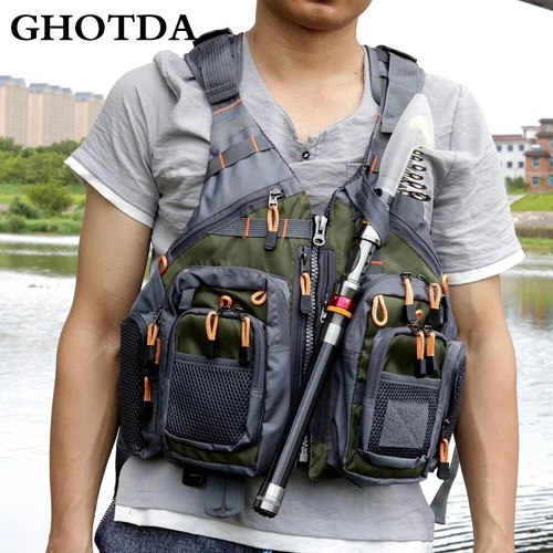 Gilet pesca verde - gilet, da